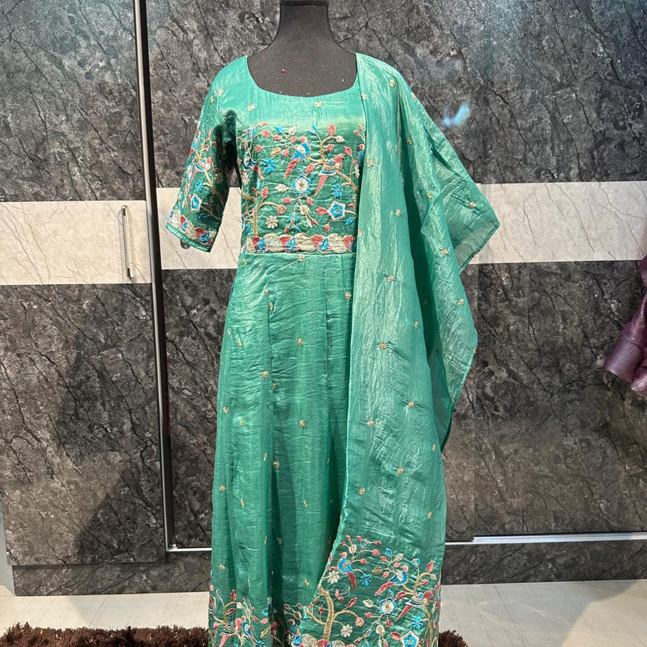 Anarkali  Gold Crush SIlk